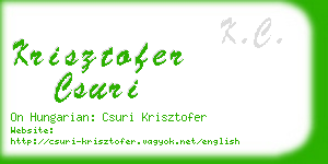 krisztofer csuri business card